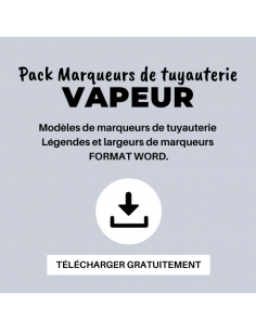 Marqueur de tuyauterie VAPEUR - Fichier à télécharger