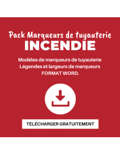 Marqueur de tuyauterie INCENDIE - Fichier à télécharger