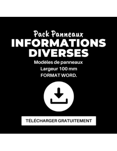 Panneaux INFORMATIONS DIVERSES - Fichier à télécharger